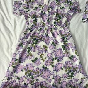 Floral Purple and Green Dress